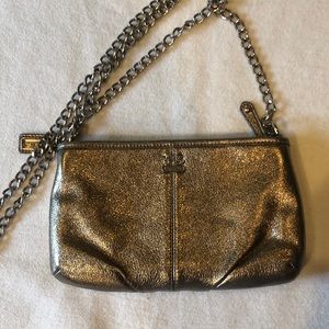 Metallic gold Coach crossbody